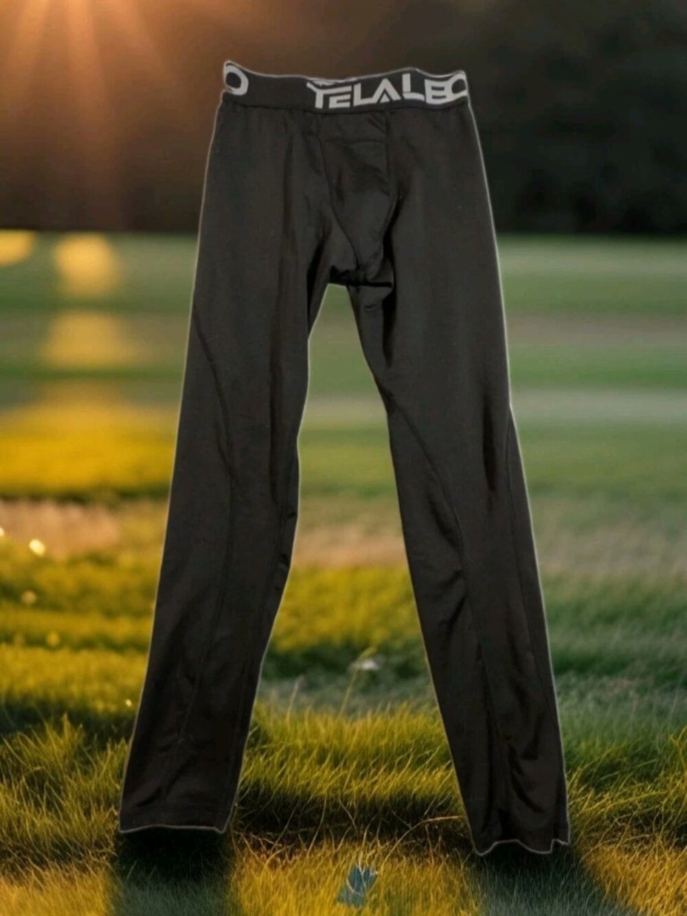 TELALEO Men's Compression Size Large Black Athletic Base Layer